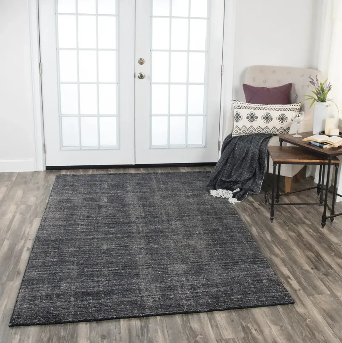 Simeon 8' x 10' Area Rug - Charcoal