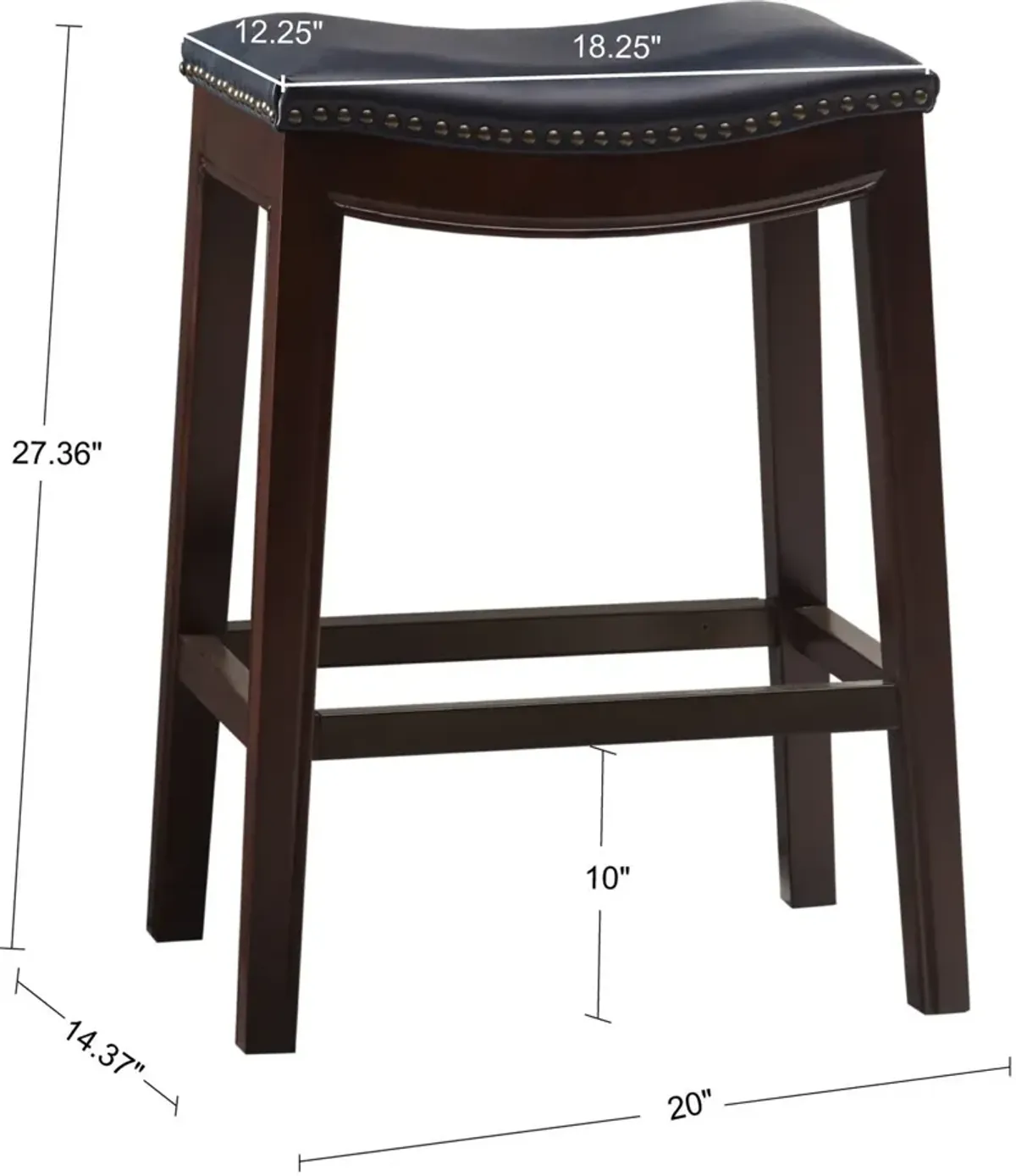 Vincenzo Counter-Height Stool - Navy