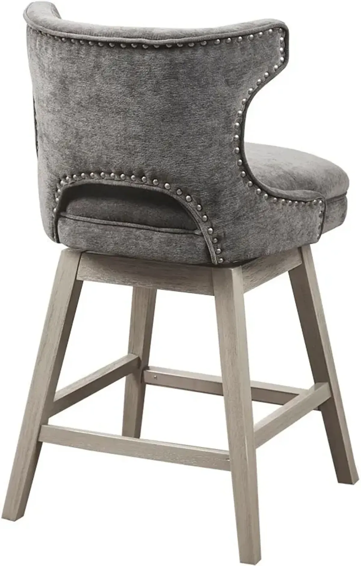 Wilma Swivel Counter-Height Stool - Dark Gray