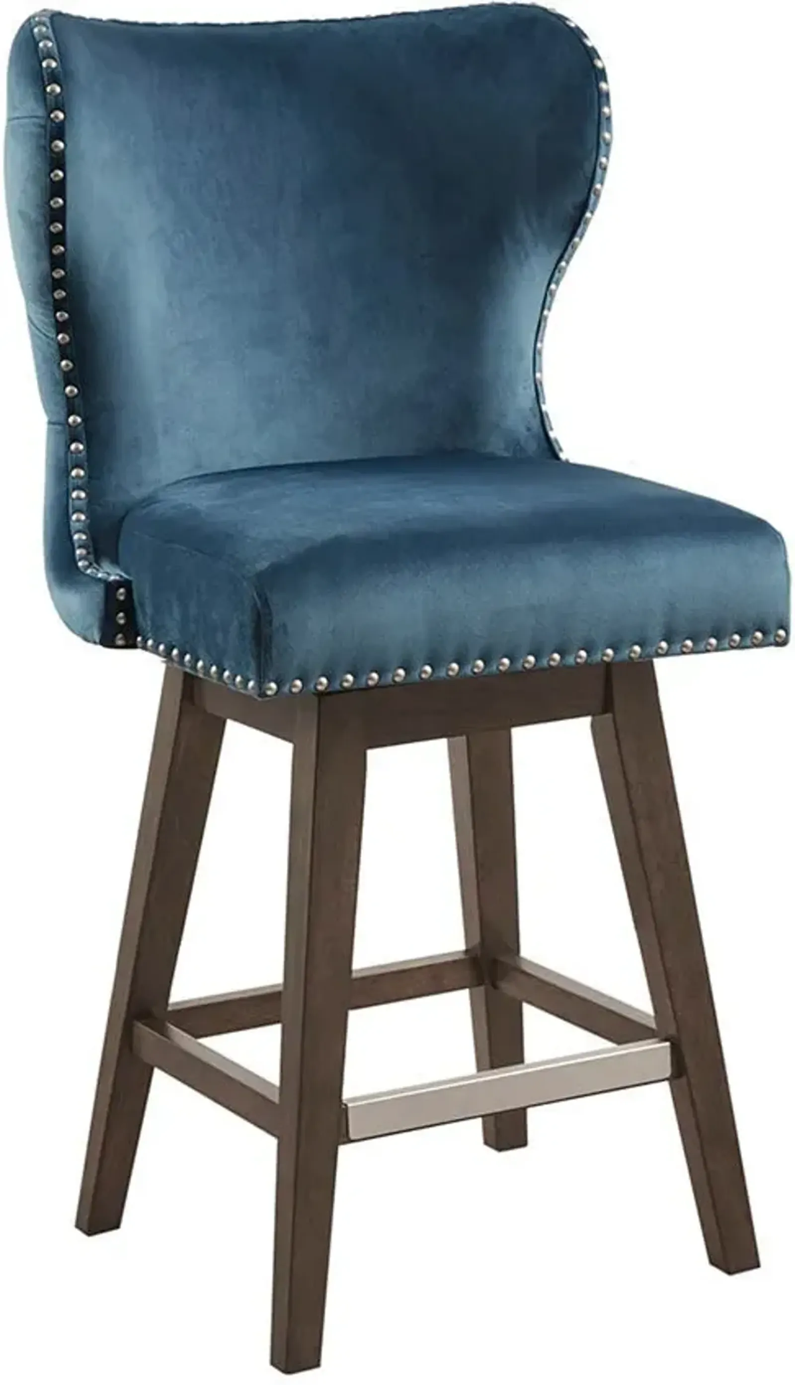 Amenadiel Swivel Counter-Height Stool - Blue