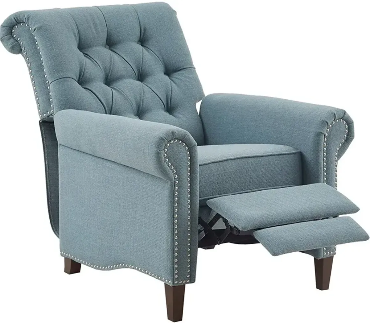 Peter James Push-Back Recliner - Blue