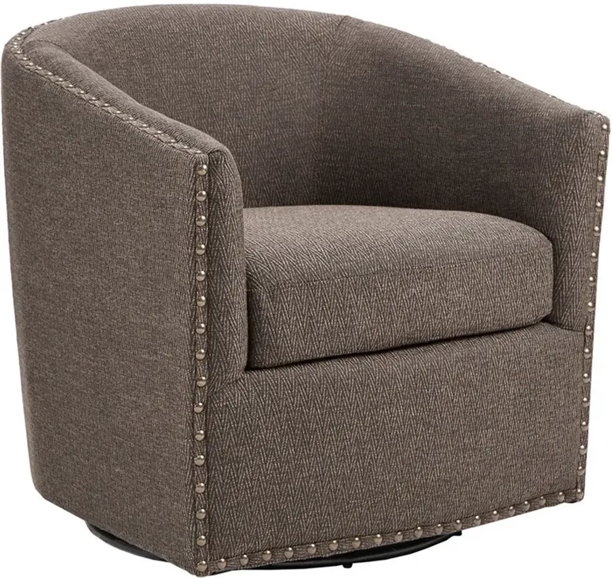 Meredith Swivel Chair - Dark Brown