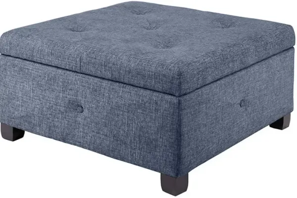 Perris Storage Ottoman - Blue