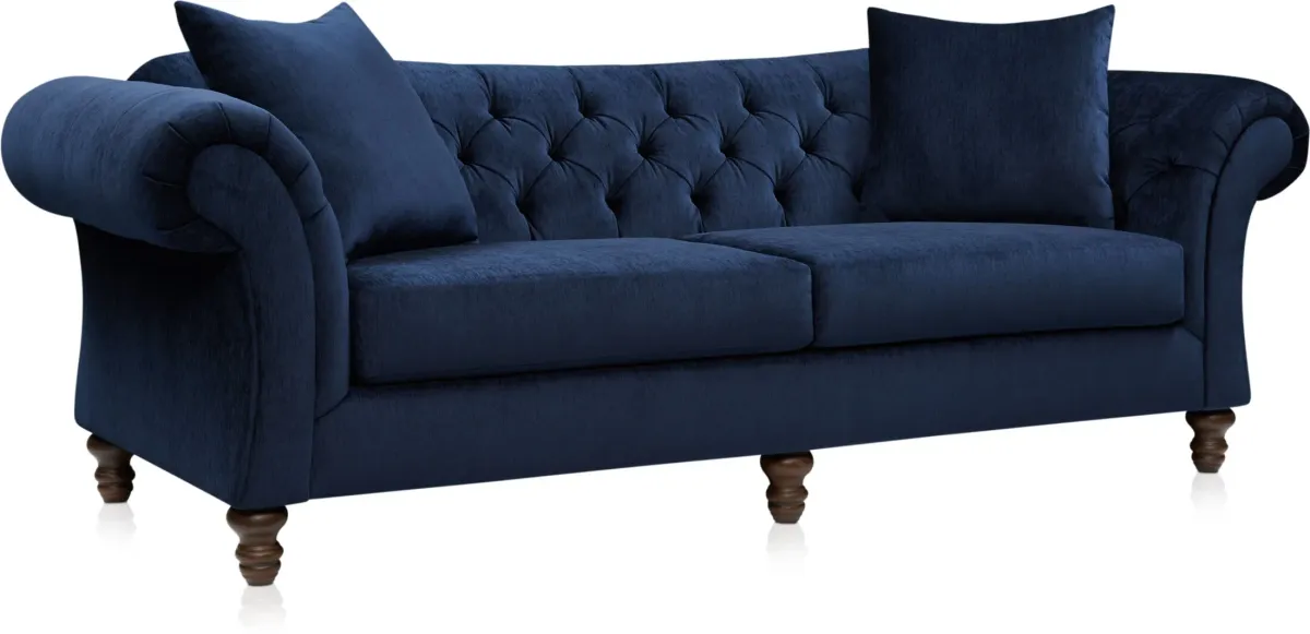 Leah Sofa and Chaise - Navy