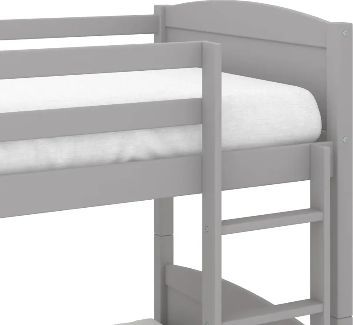 Bassel Twin Over Twin Bunk Bed - Gray