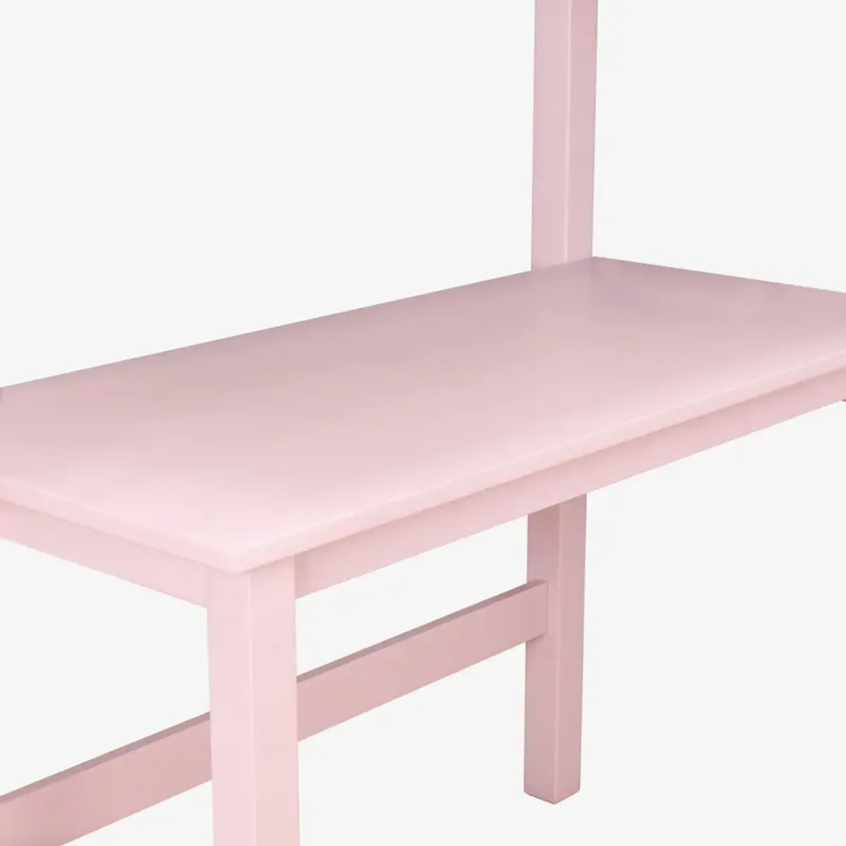 Elara Twin Loft Bed with Desk - Pink