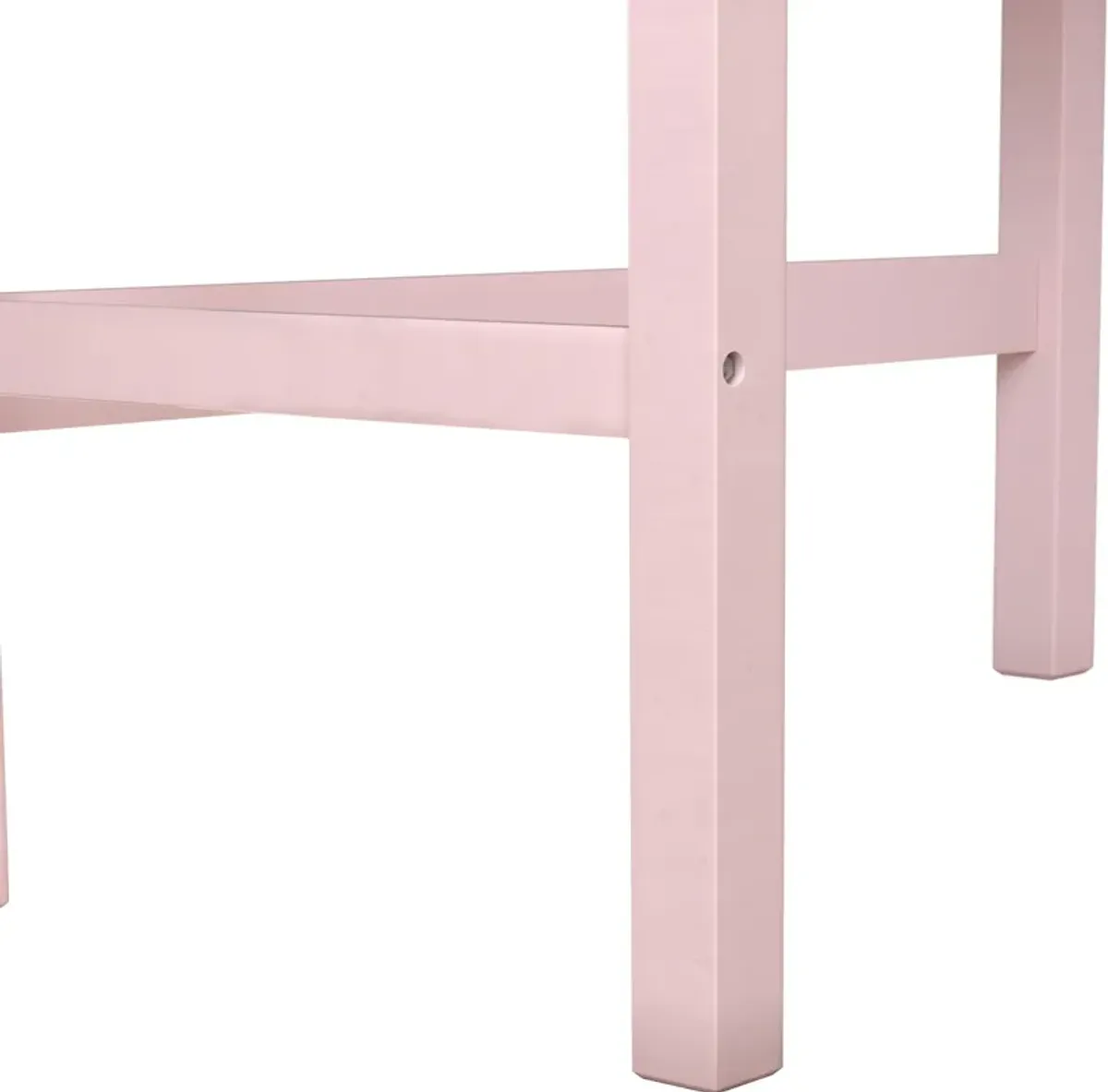 Elara Twin Loft Bed with Desk - Pink