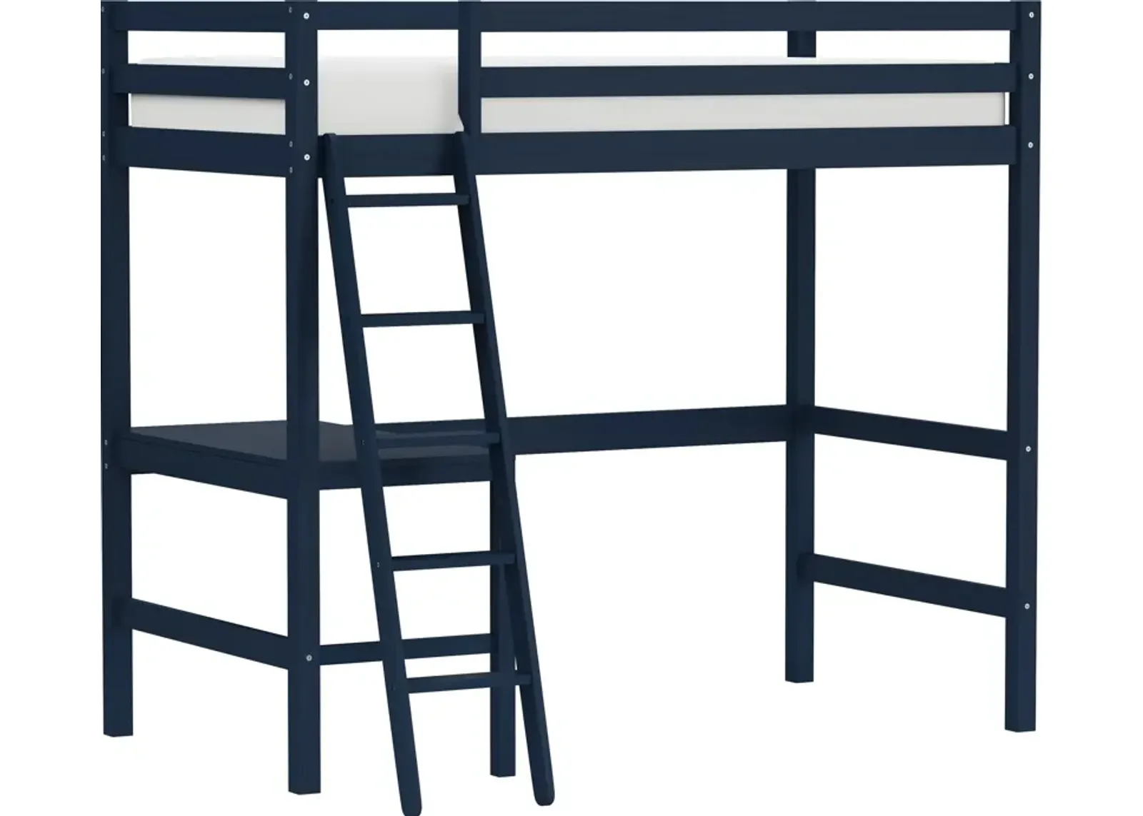 Elara Twin Loft Bed with Desk - Navy