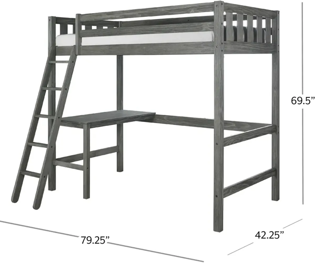 Averill Twin Loft bed with Desk