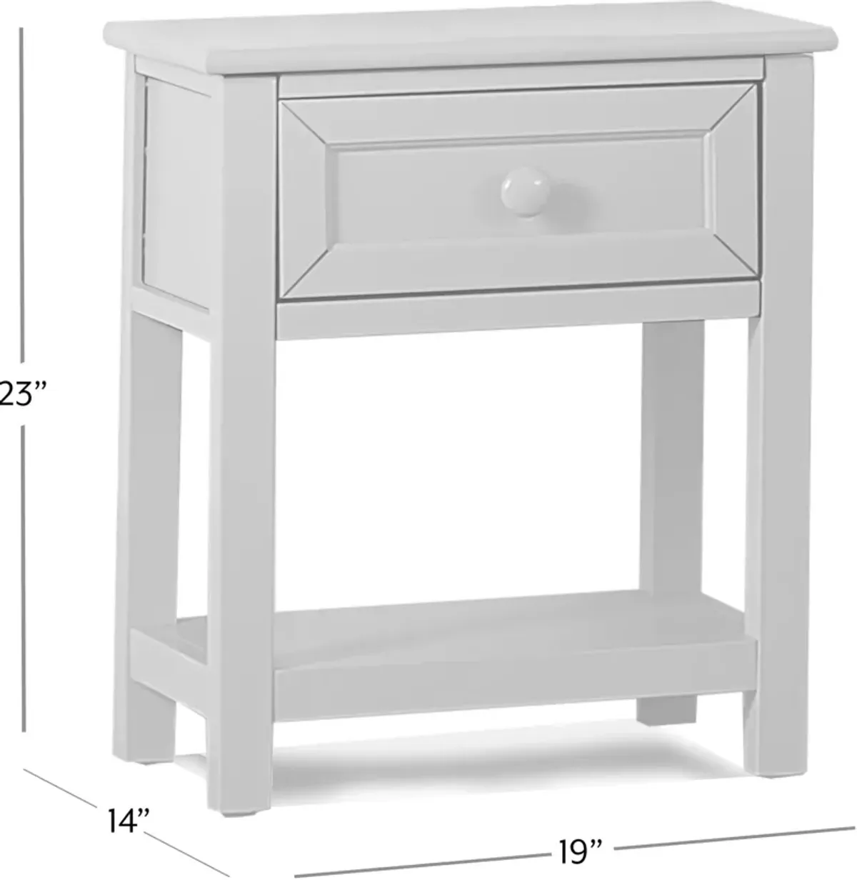 Bartley Nightstand - White