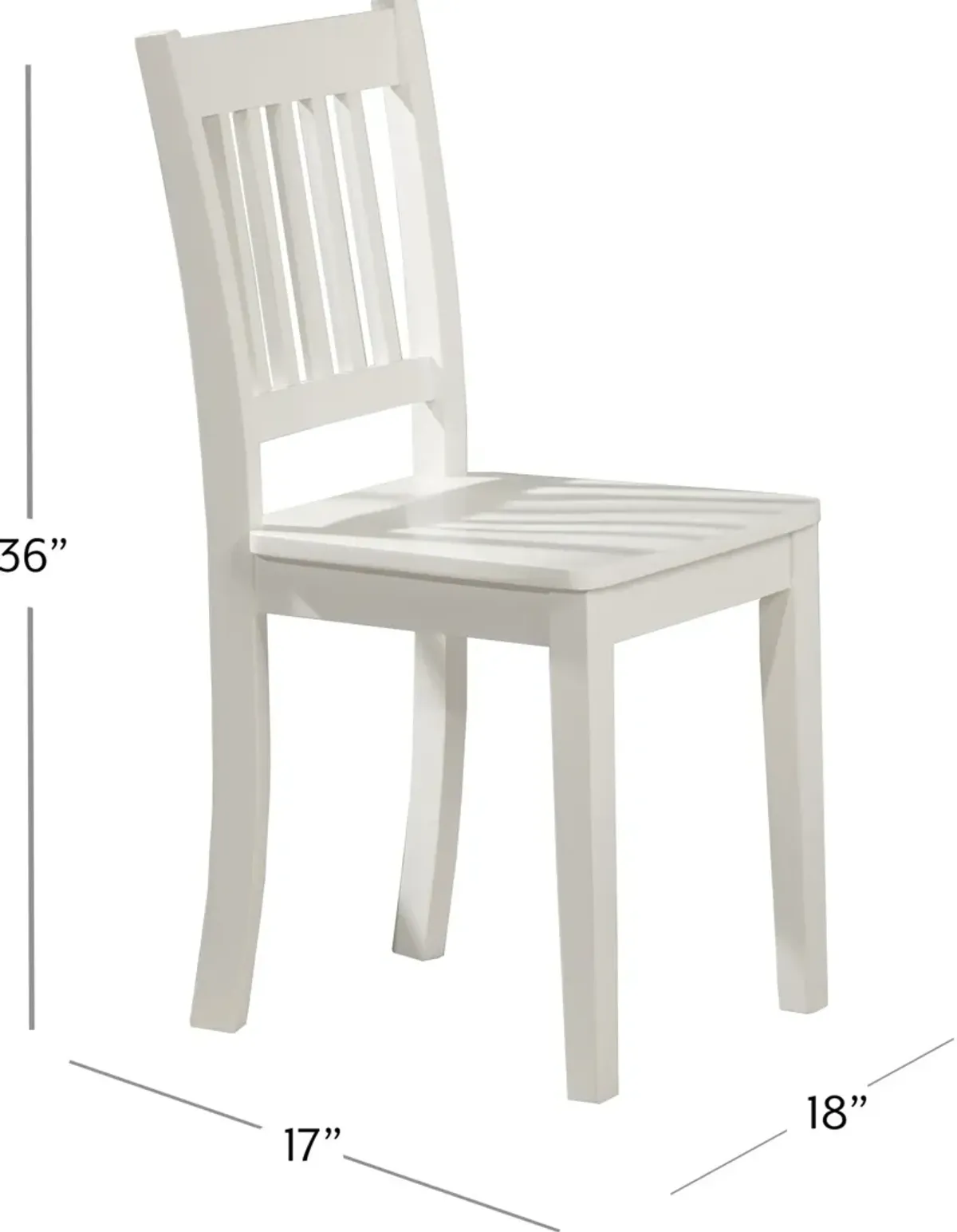 Rian Youth Desk Chair - White