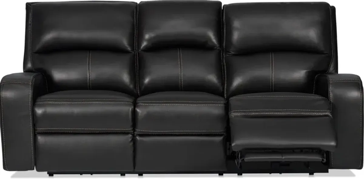 Burke Dual-Power Reclining Leather Sofa