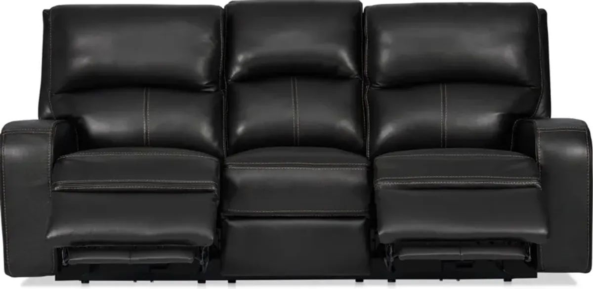 Burke Dual-Power Reclining Leather Sofa