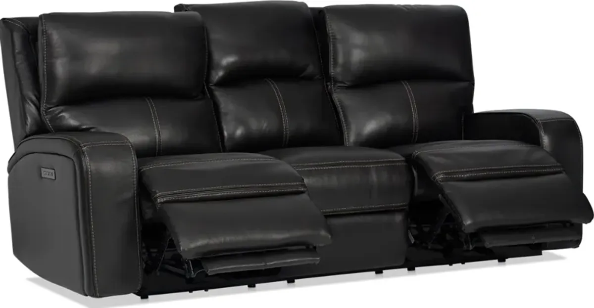 Burke Dual-Power Reclining Leather Sofa