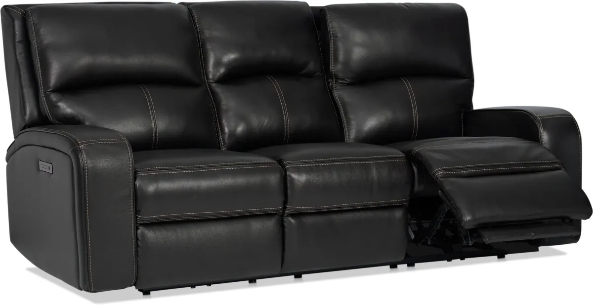 Burke Dual-Power Reclining Leather Sofa