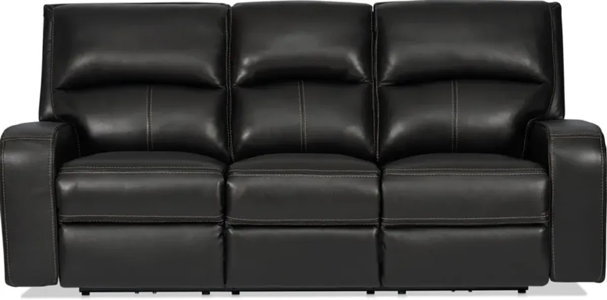 Burke Dual-Power Reclining Leather Sofa