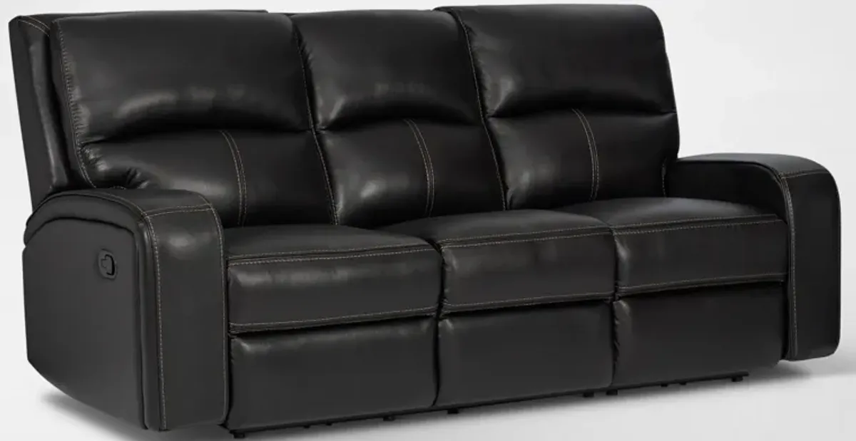 Burke Manual Reclining Leather Sofa and Loveseat   Set