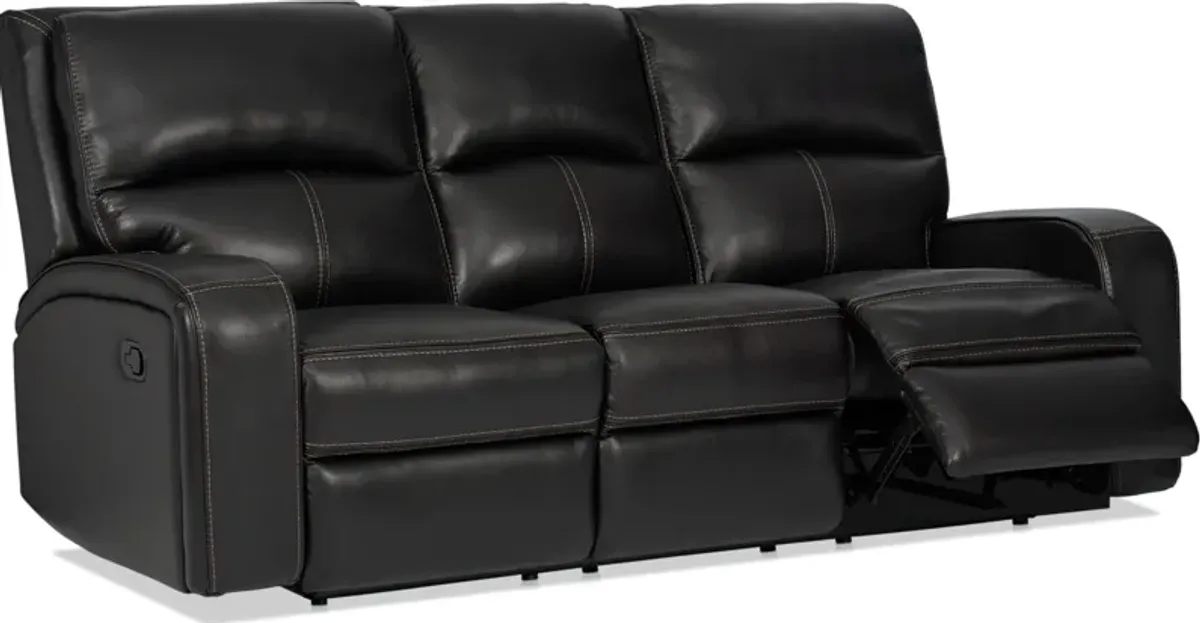 Burke Manual Reclining Leather Sofa and Recliner Set