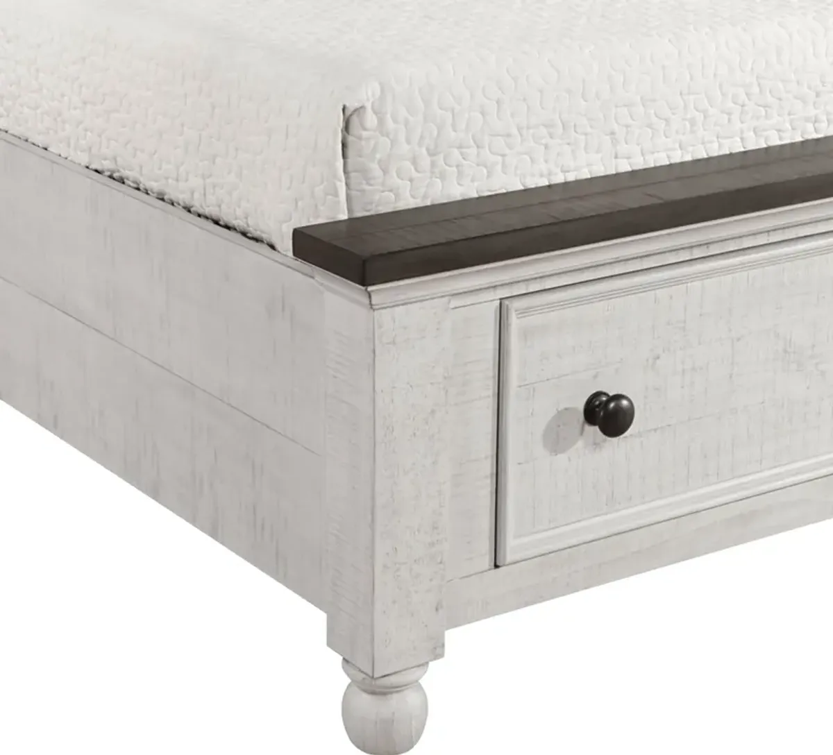 Riverview Queen Storage Bed - White