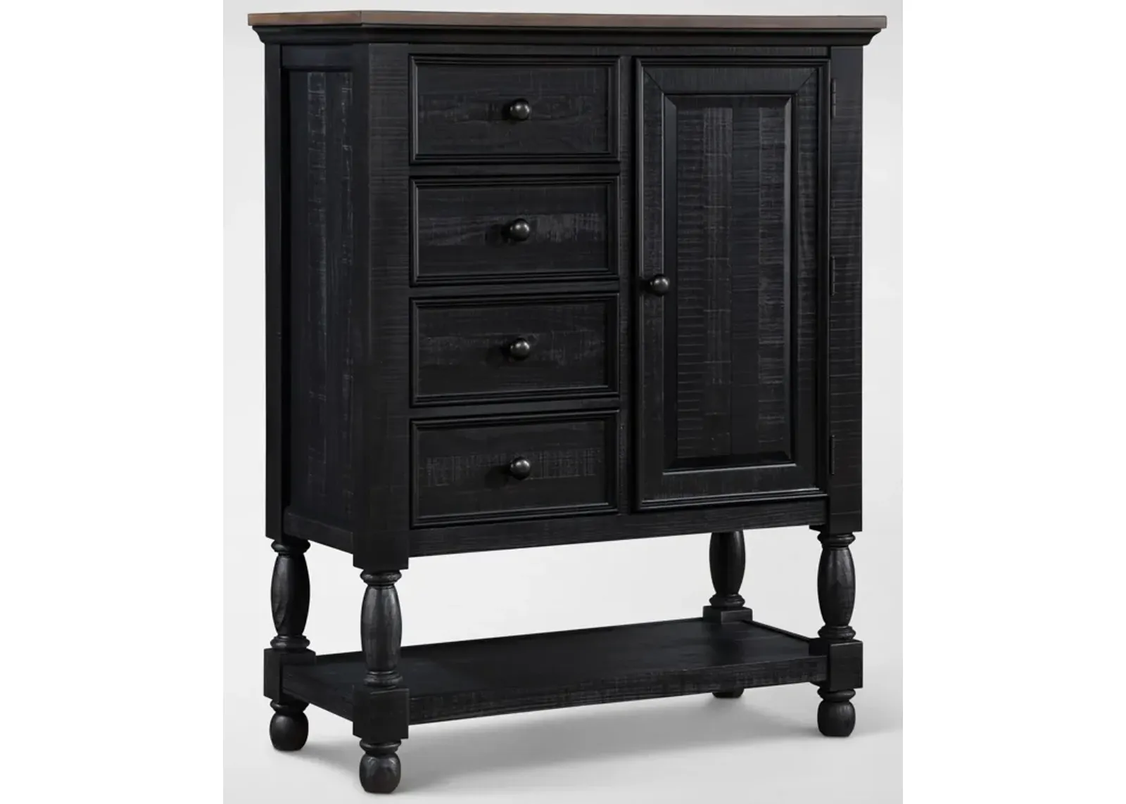 Riverview Door Chest - Black