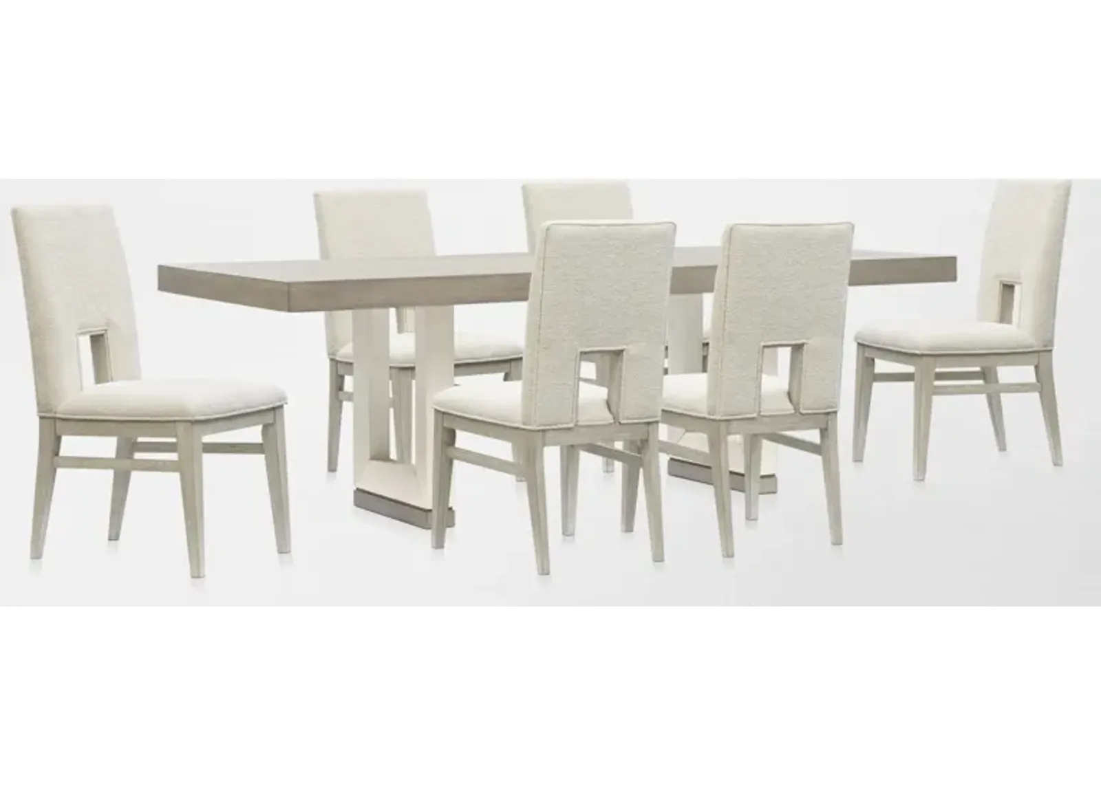 Coronado Extendable Dining Table and 6 Side Chairs