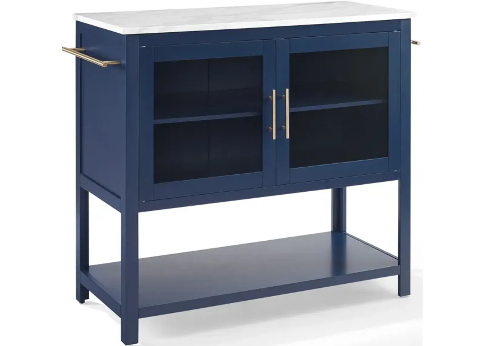 Aura Kitchen Island - Navy/White