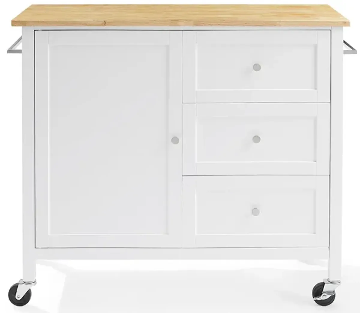 Elio Kitchen Island - White/Natural