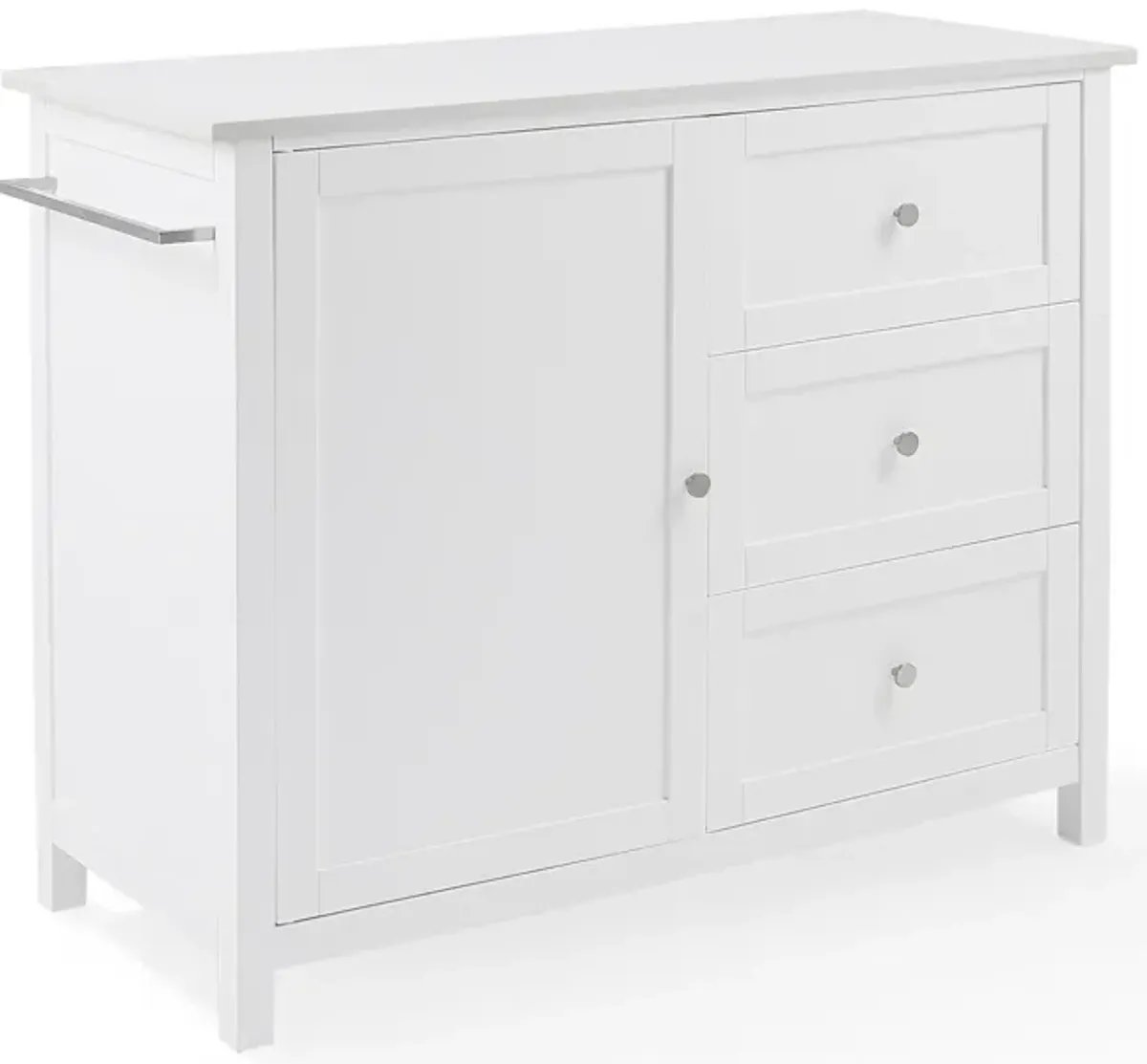 Elio Kitchen Island - White/Stone