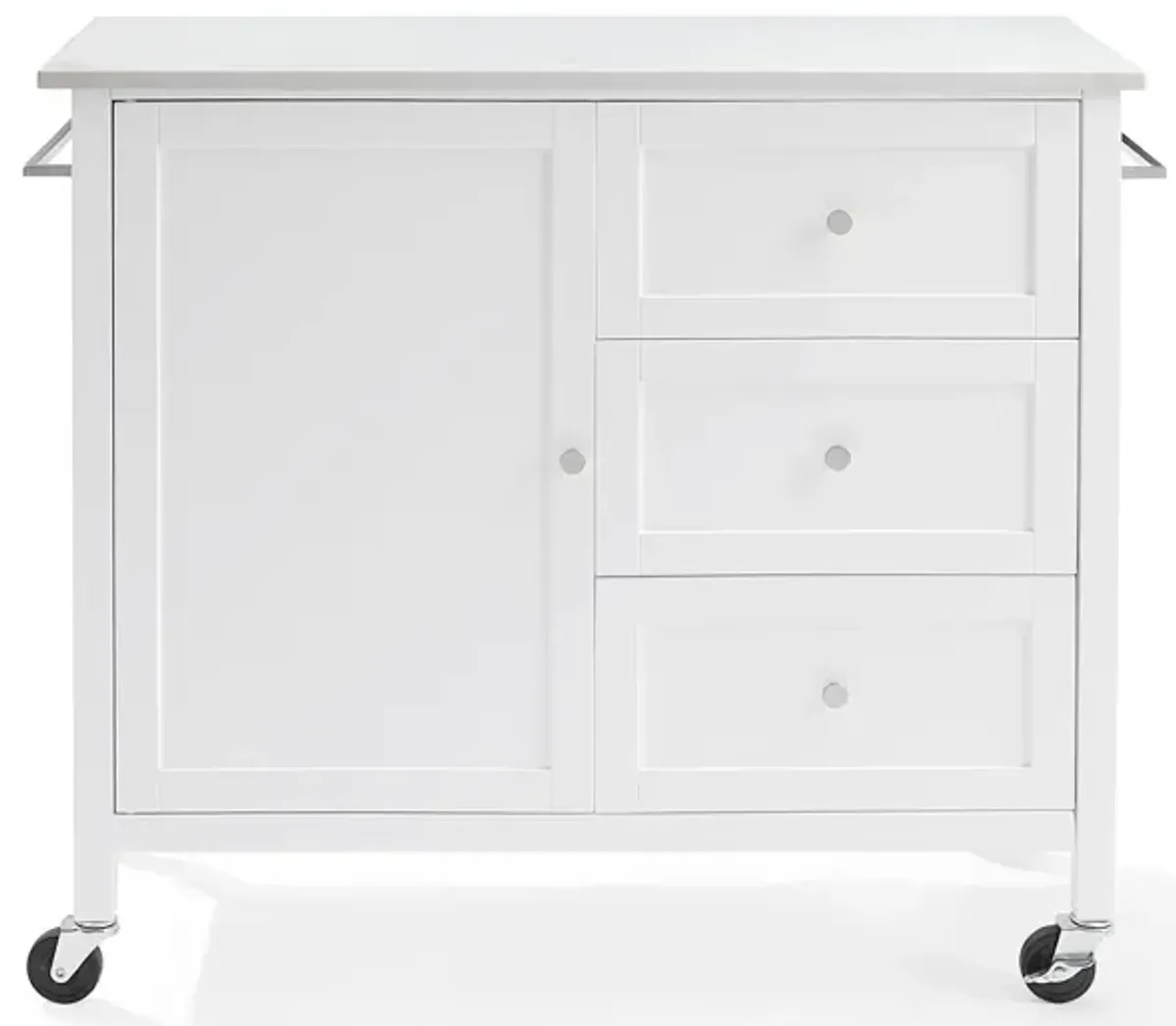 Elio Kitchen Island - White/Stone