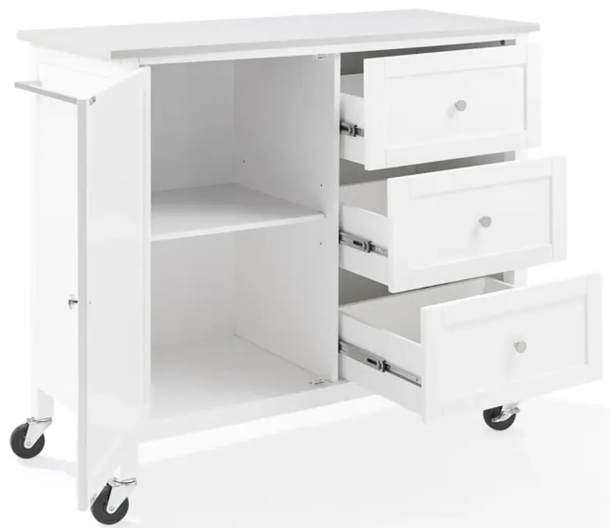 Elio Kitchen Island - White/Stone