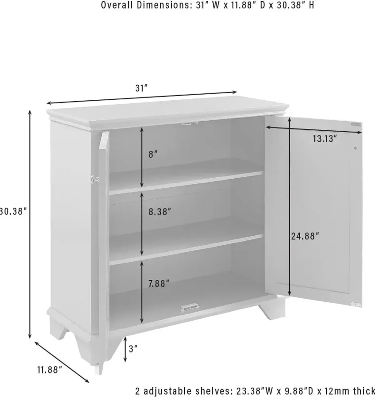 Beckinsale Storage Cabinet - White