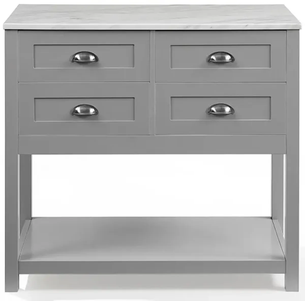 Dacre Kitchen Island - Gray/White