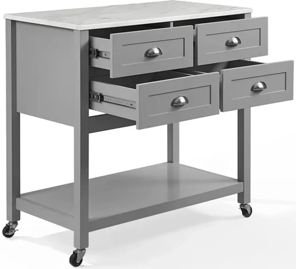 Dacre Kitchen Island - Gray/White