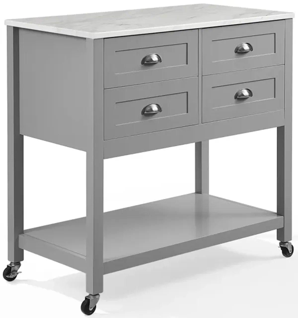 Dacre Kitchen Island - Gray/White