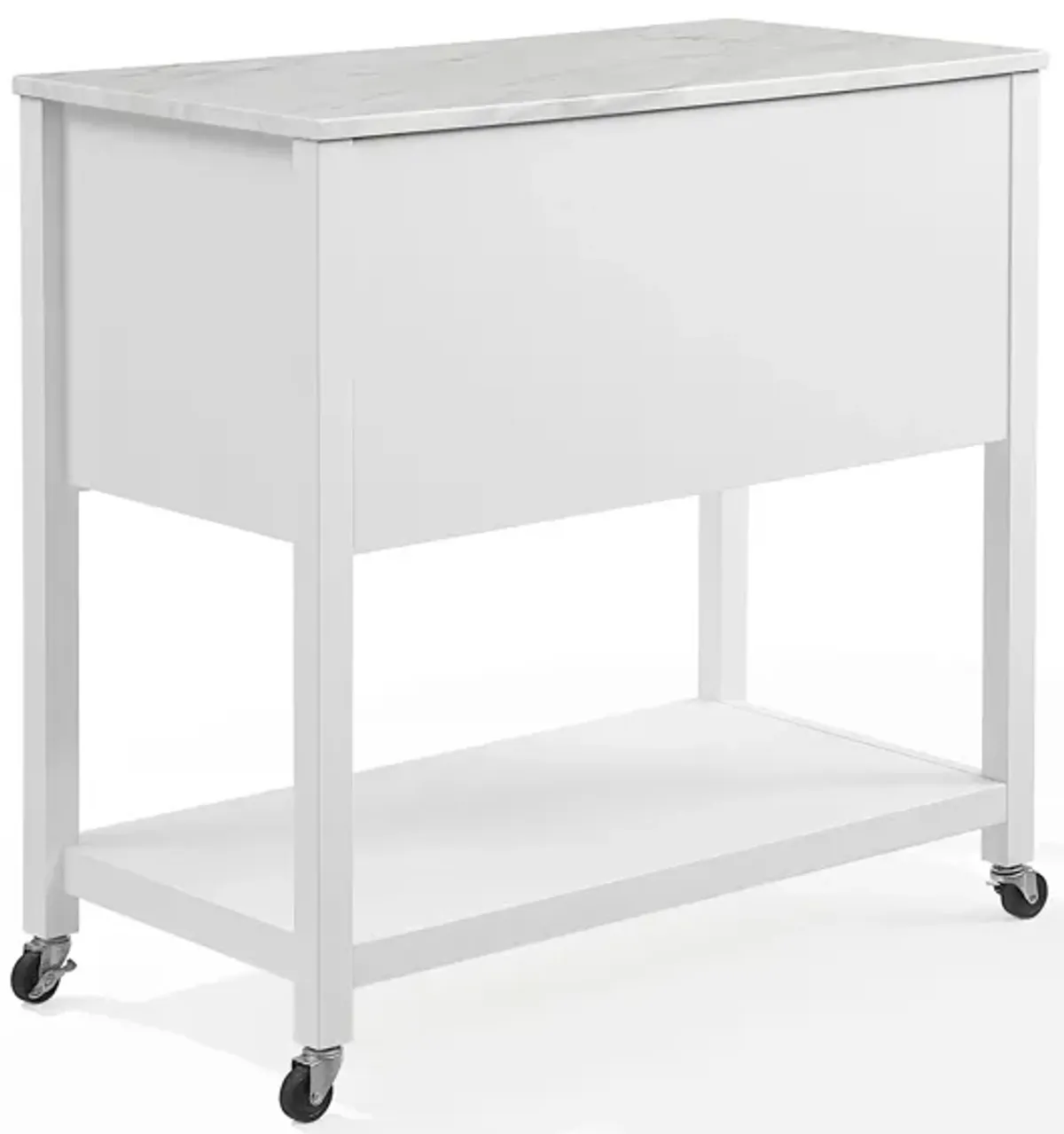 Dacre Kitchen Island - White/White