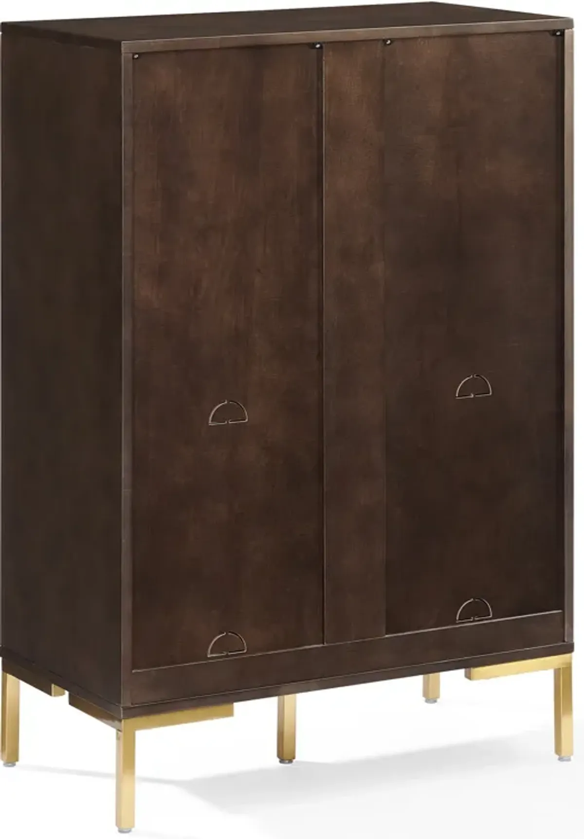 Avni Record Storage Bookcase - Dark Brown