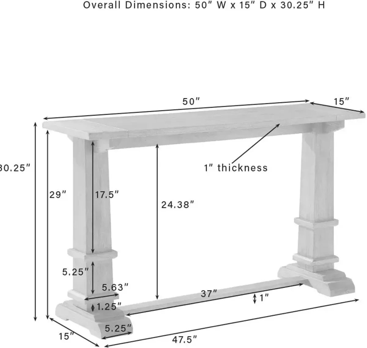 Ridgeline Console Table