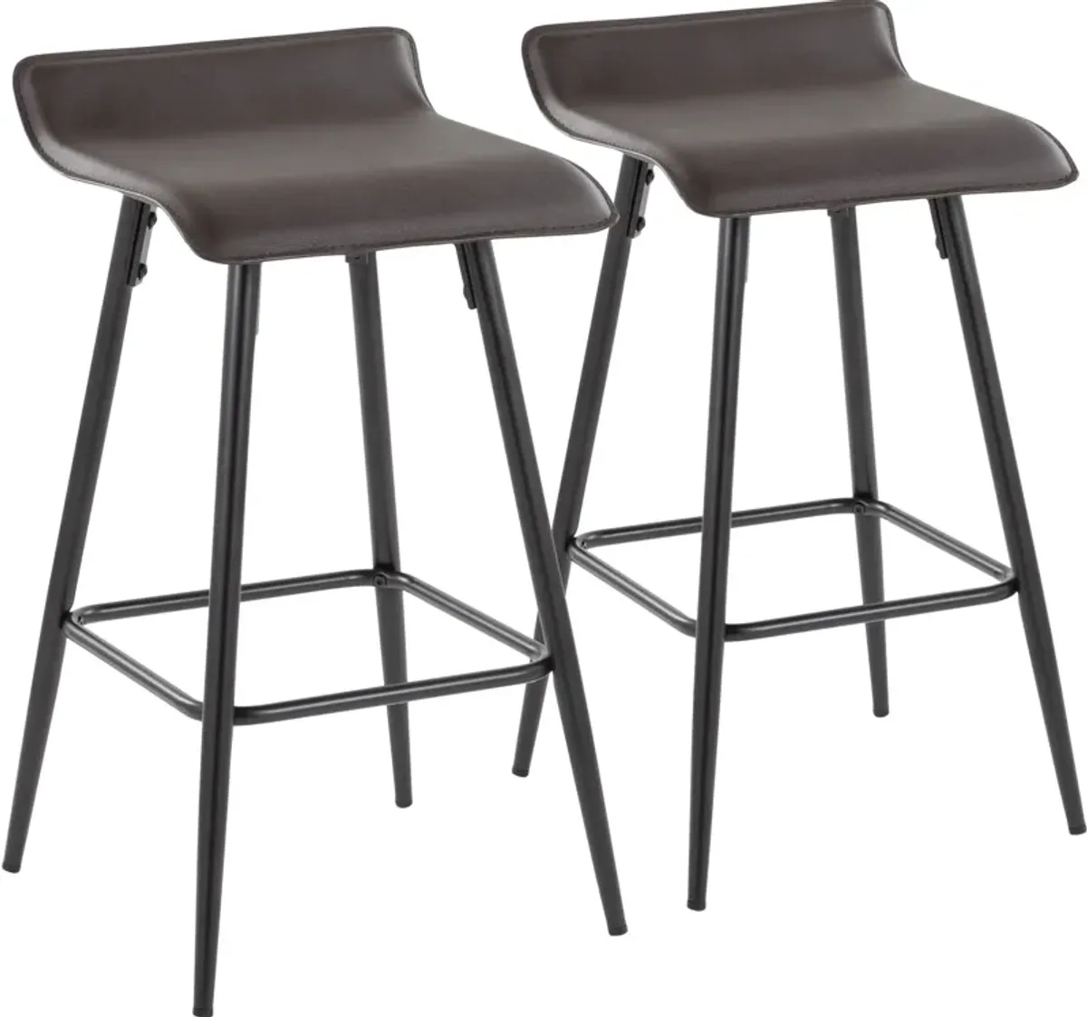 Bronnie Set of 2 Counter-Height Stools - Brown