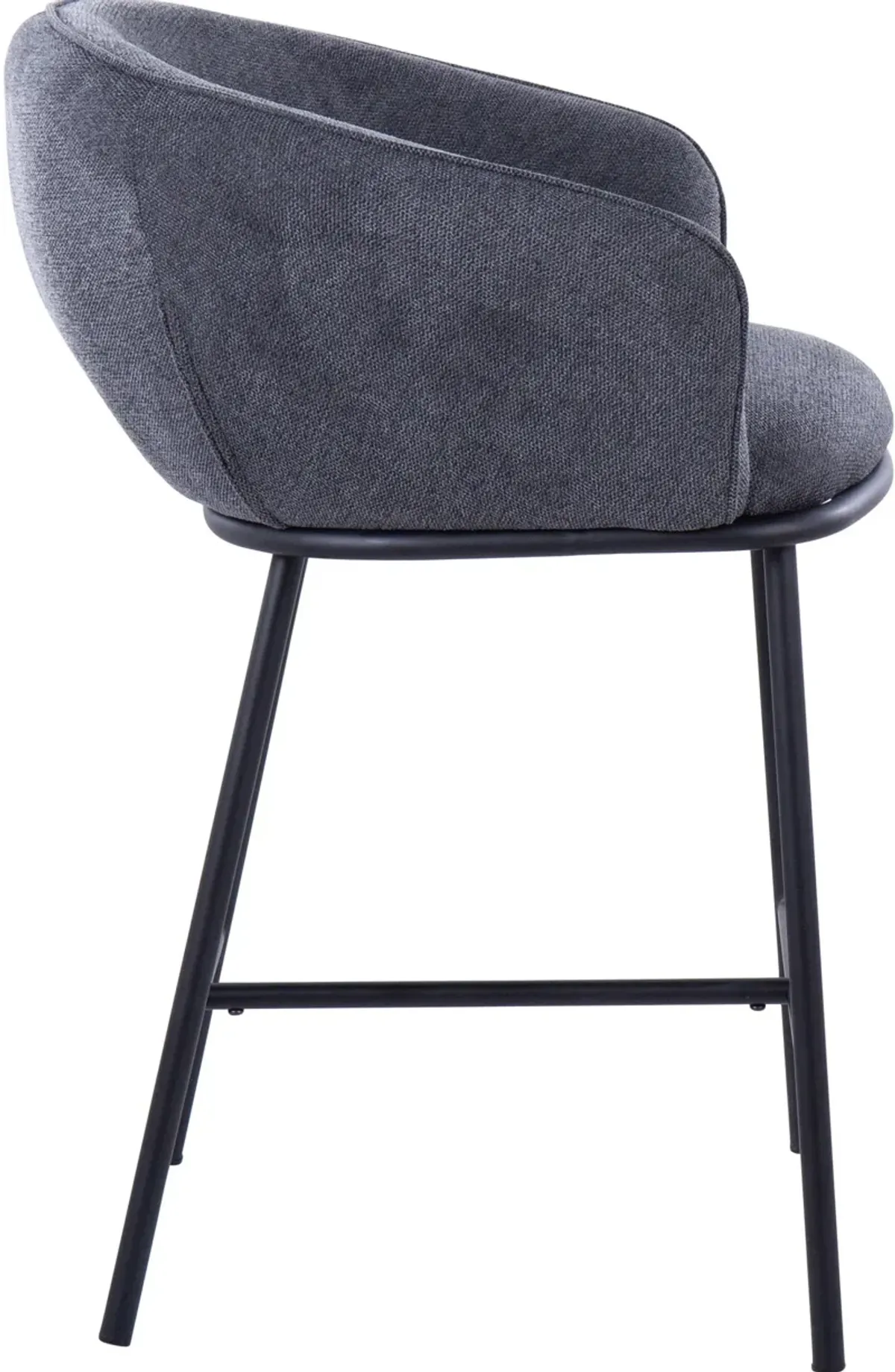 Tansy Set of 2 Counter-Height Stools - Dark Gray