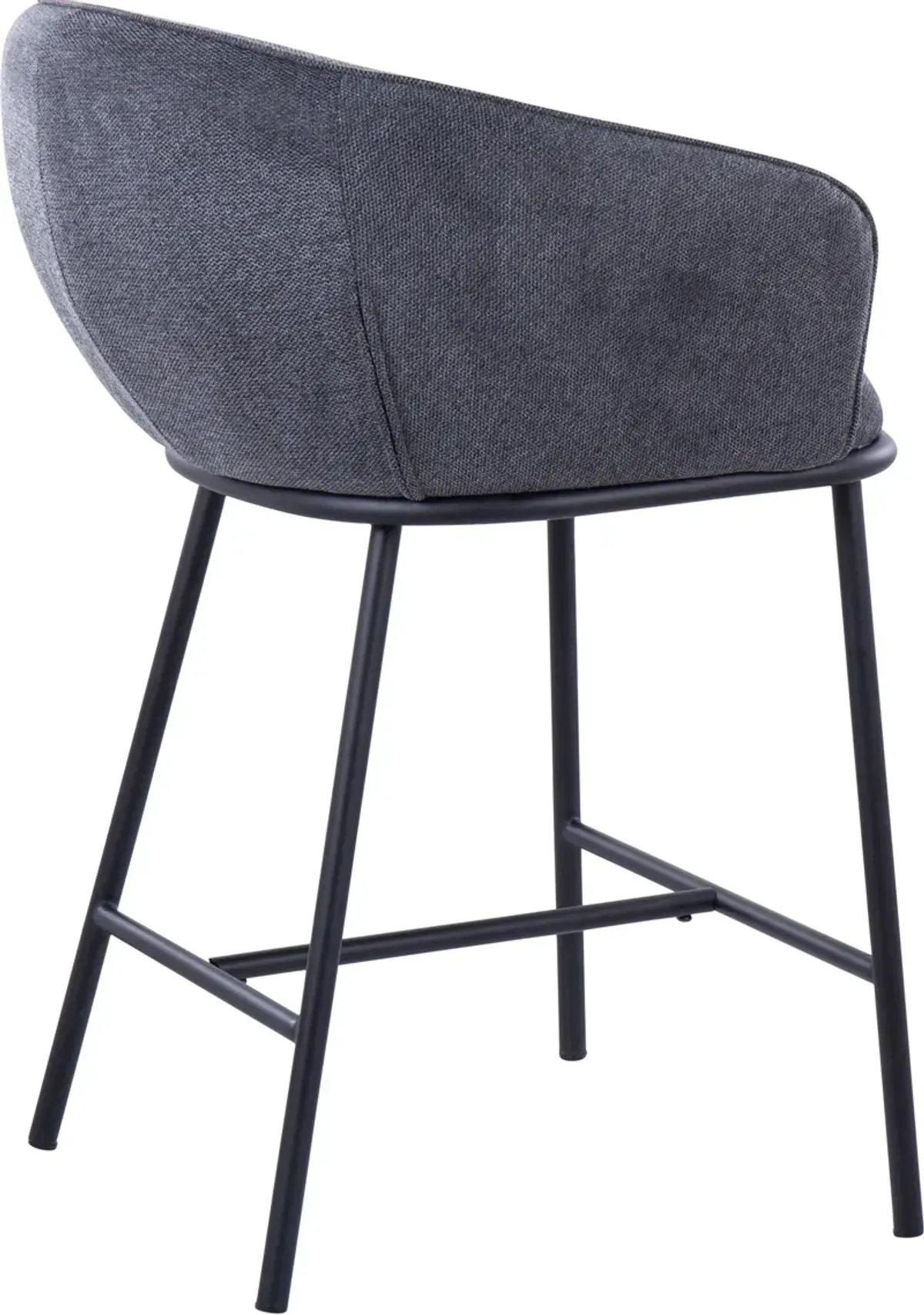 Tansy Set of 2 Counter-Height Stools - Dark Gray