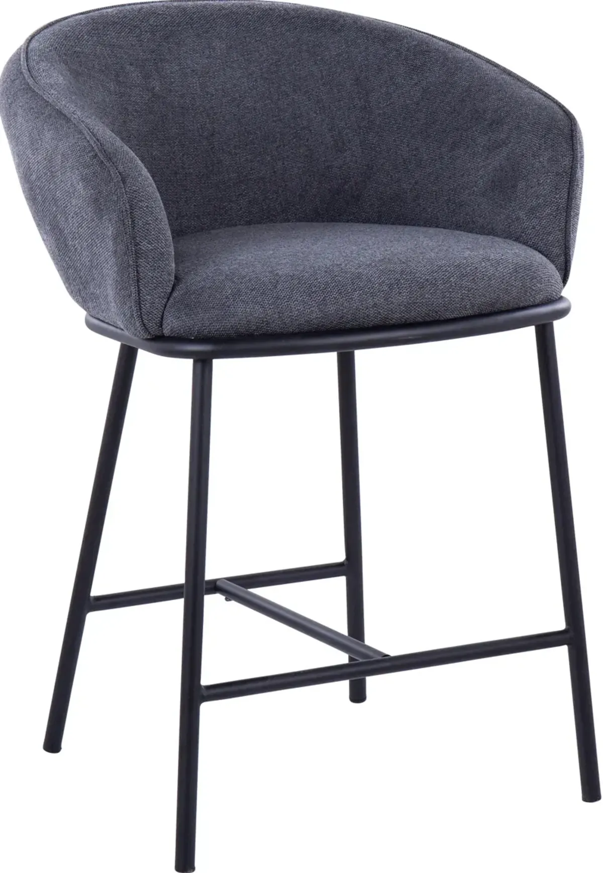 Tansy Set of 2 Counter-Height Stools - Dark Gray