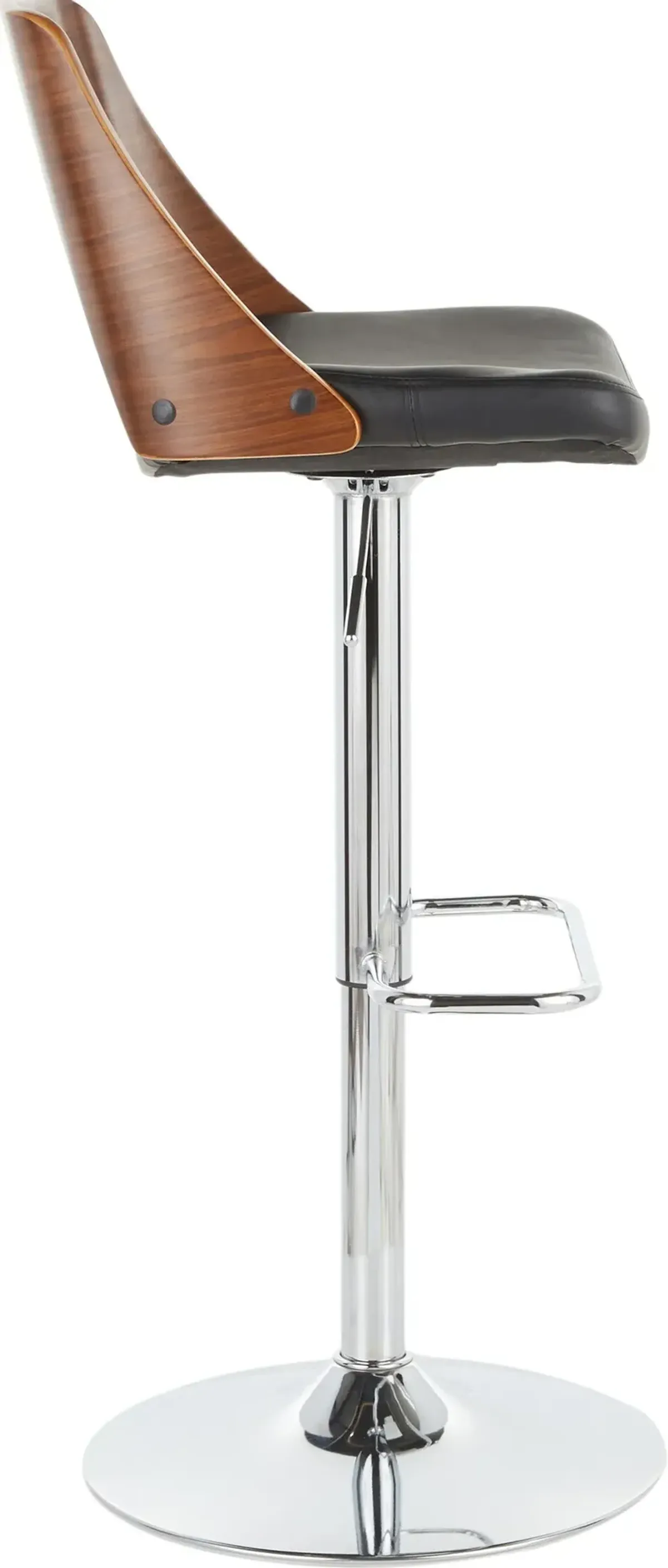 Bruges Set of 2 Adjustable Bar Stools - Black