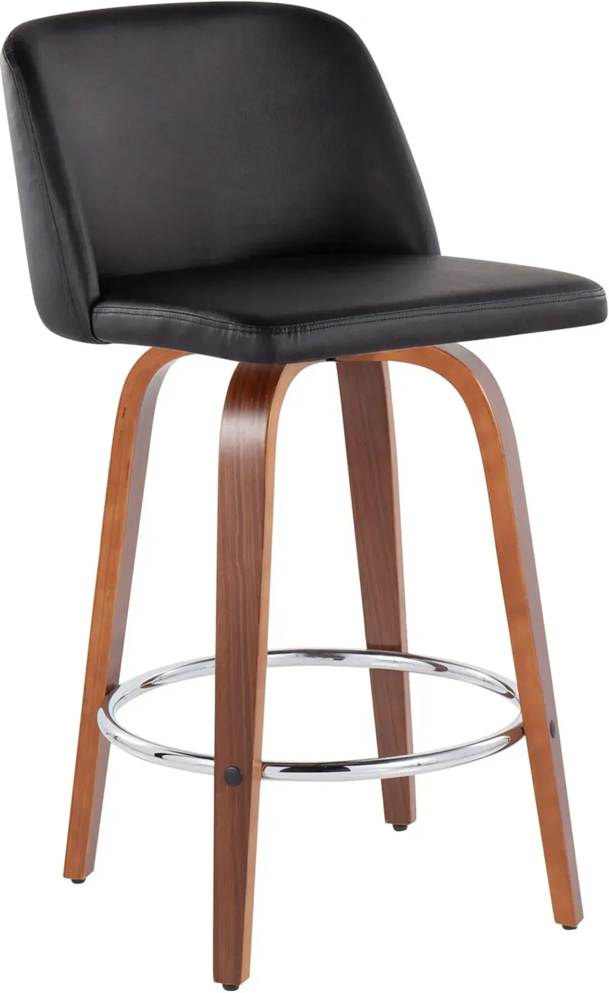 Gerard Set of 2 Counter-Height Stools - Black/Brown