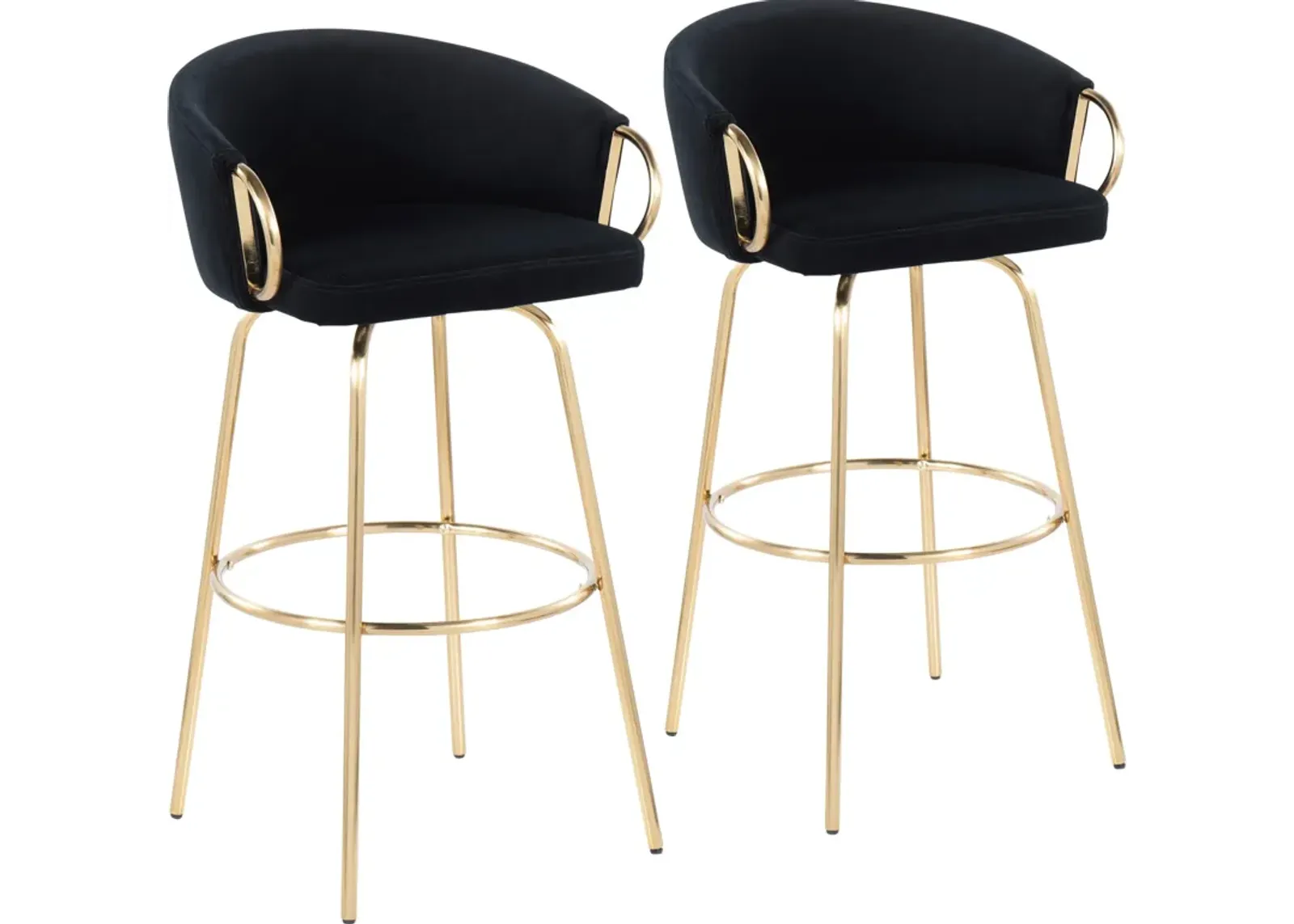 Eve Set of 2 Bar Stools - Black