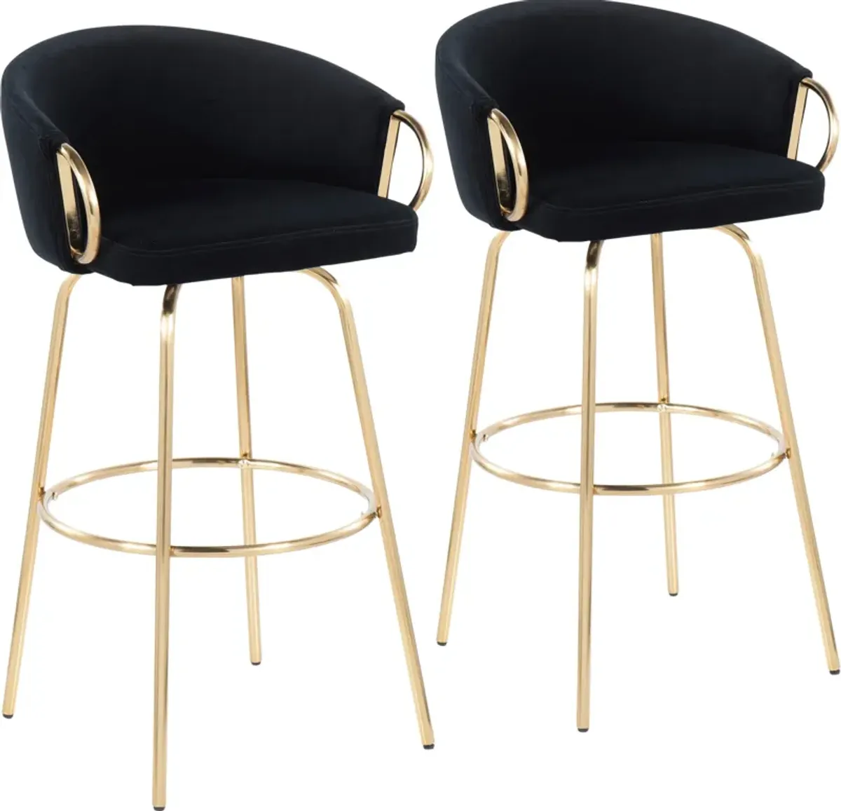 Eve Set of 2 Bar Stools - Black