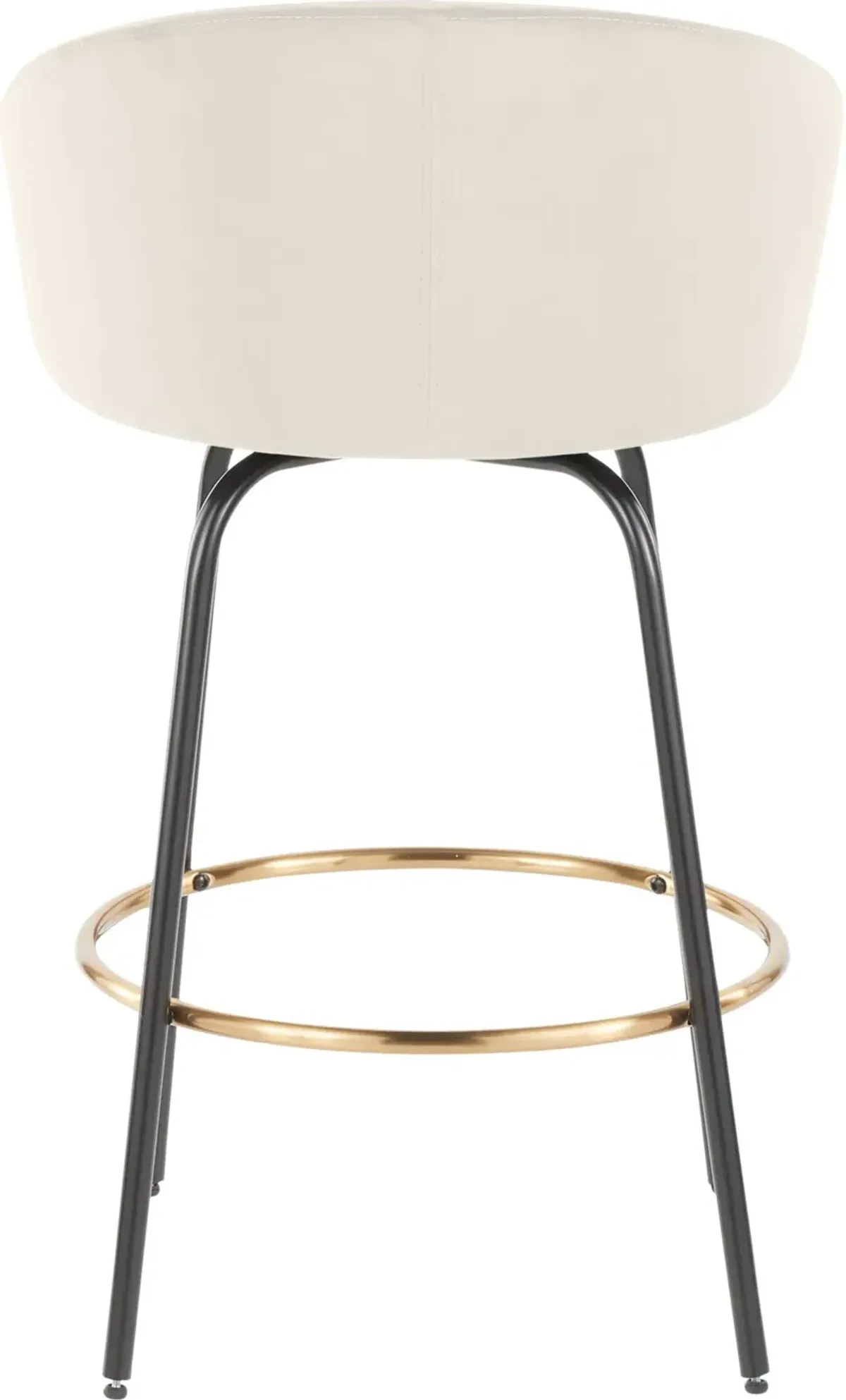 Eve Set of 2 Counter-Height Stools - White/Black