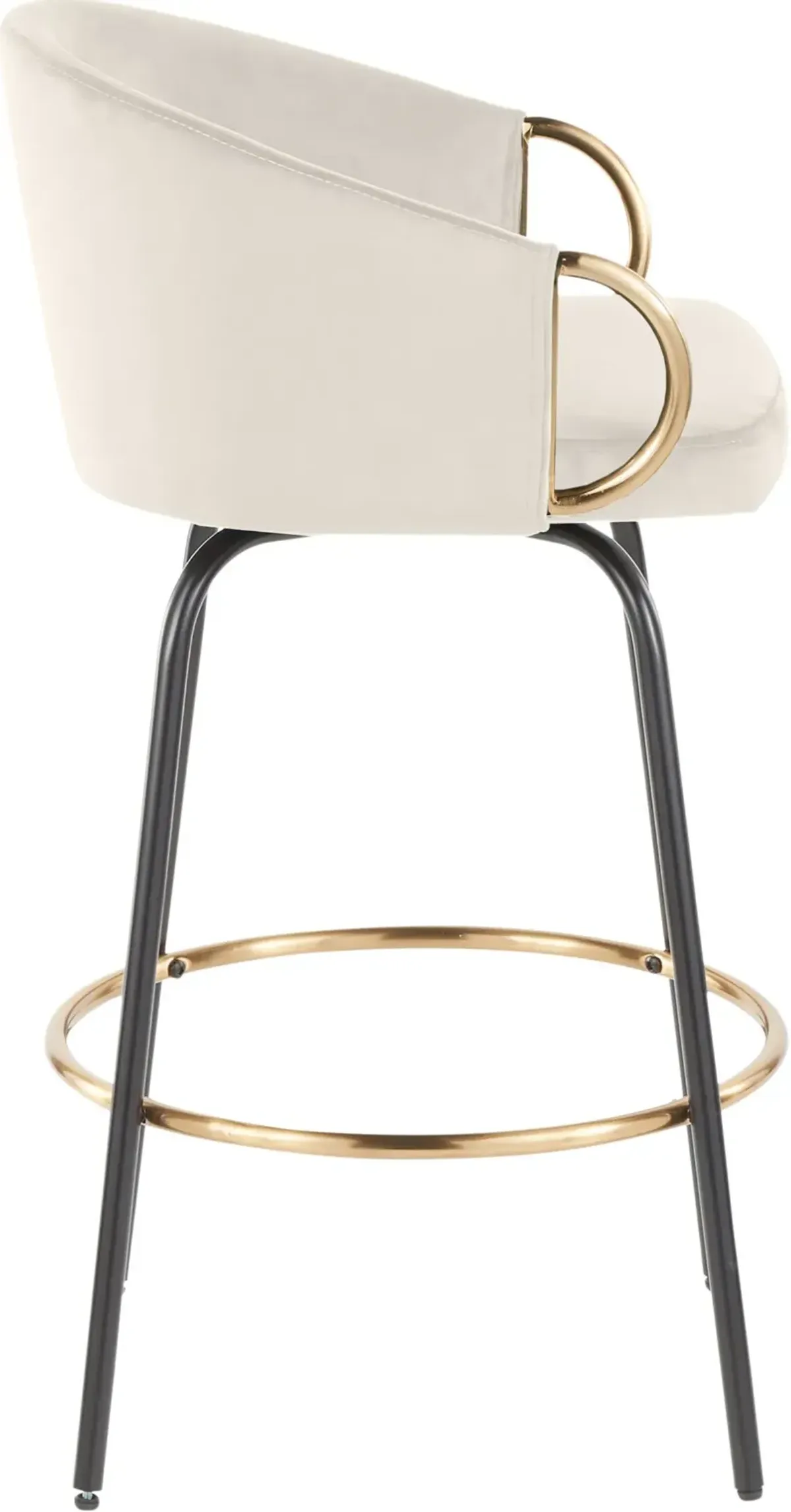 Eve Set of 2 Counter-Height Stools - White/Black