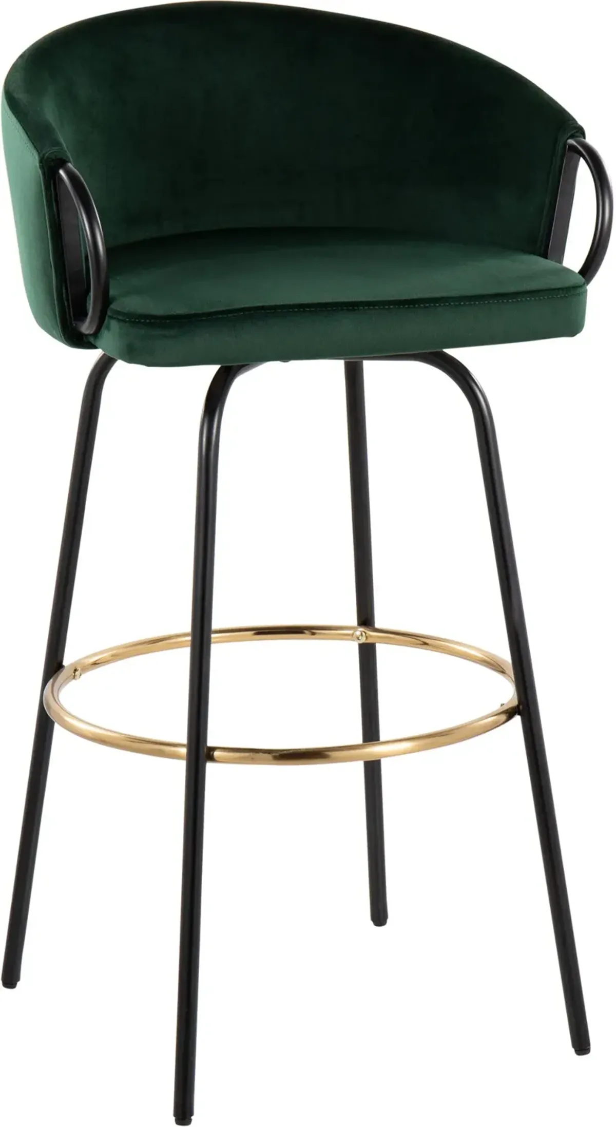 Eve Set of 2 Bar Stools - Green/Black