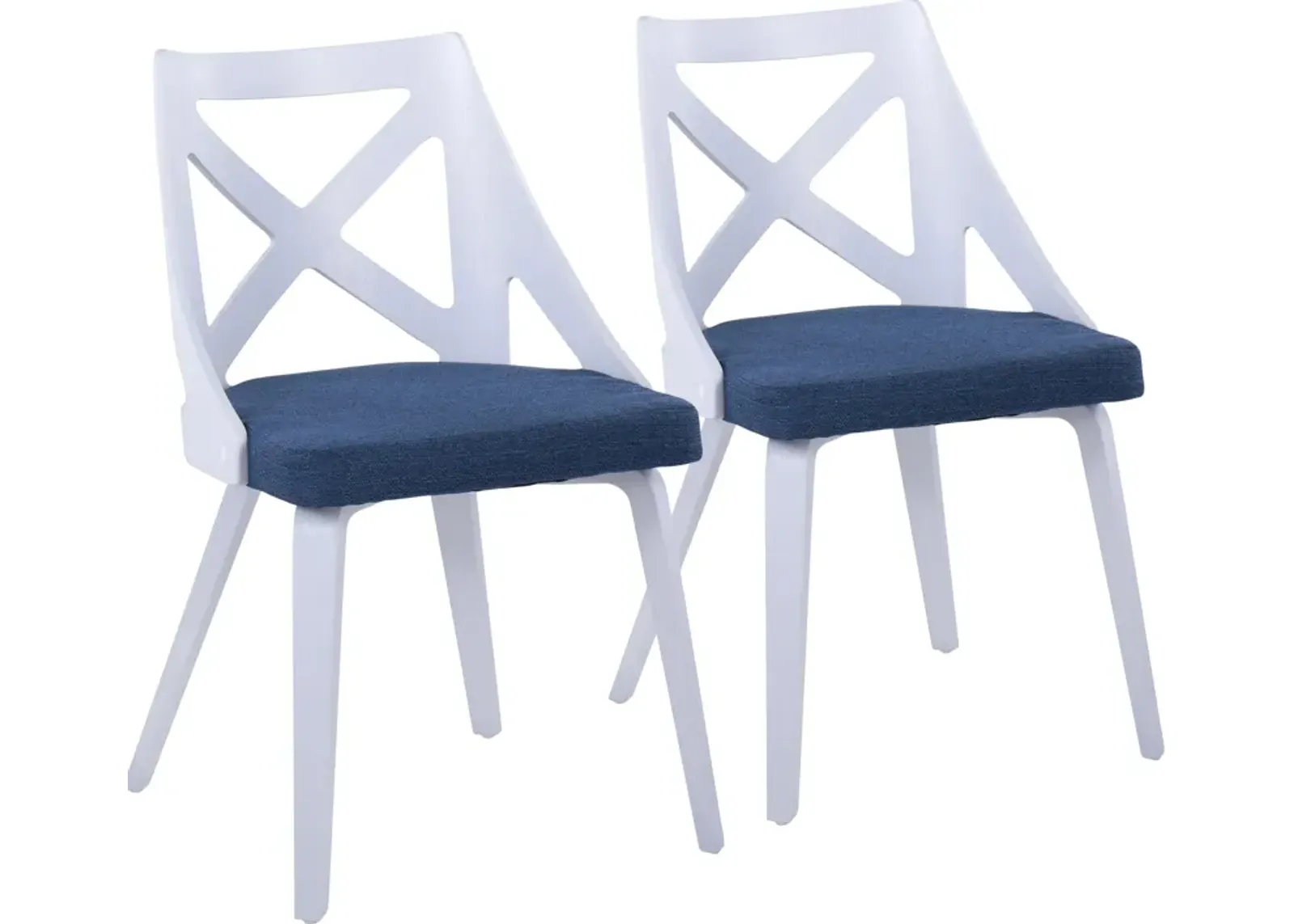 Wiley Set of 2 Dining Chairs - Blue/White