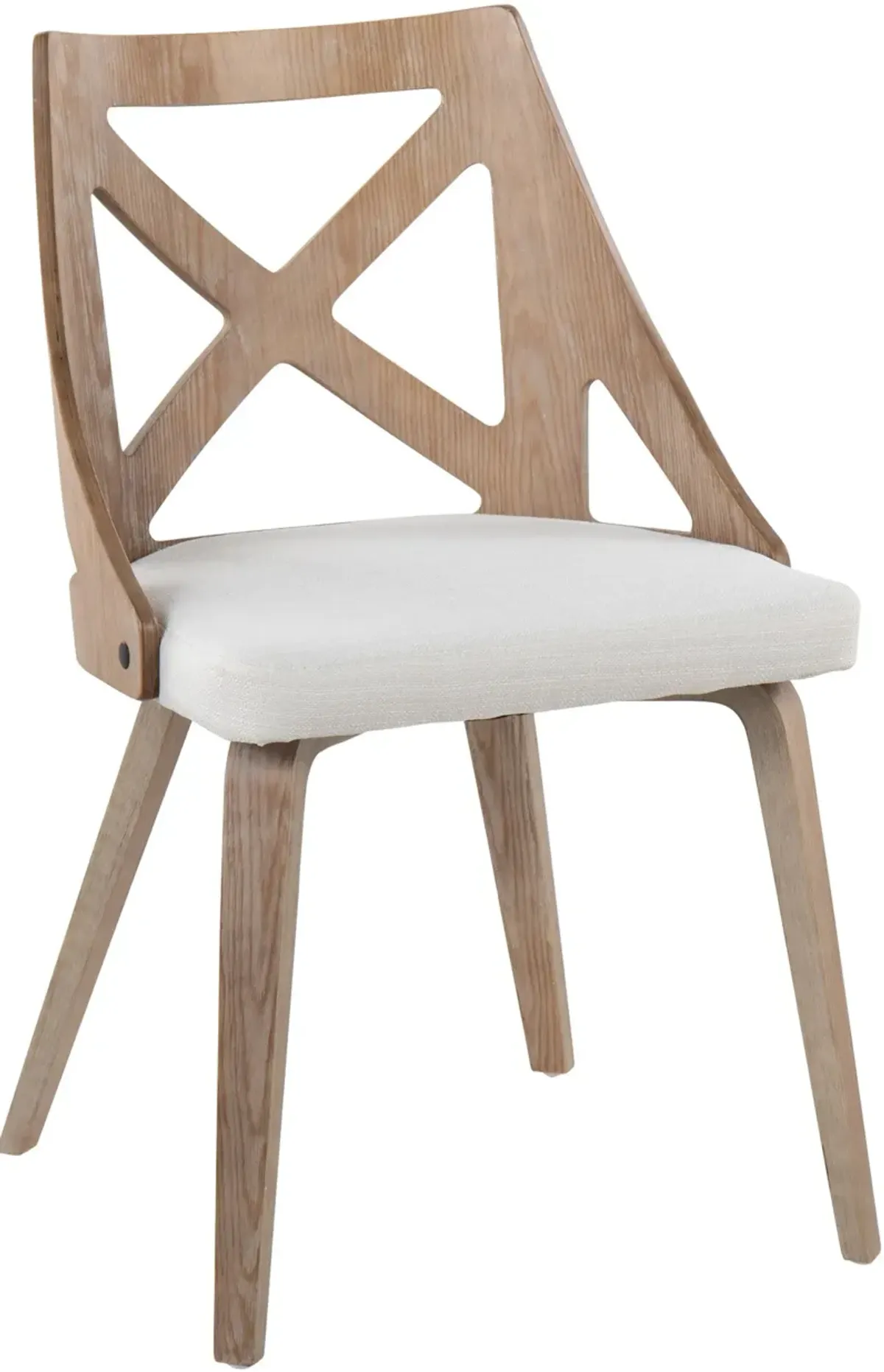 Wiley Set of 2 Dining Chairs - White/Natural